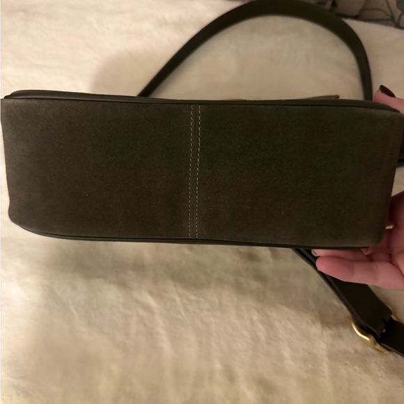 Coach Olive Green Suede Soft Tabby Shoulder Bag - Picture 3 of 4